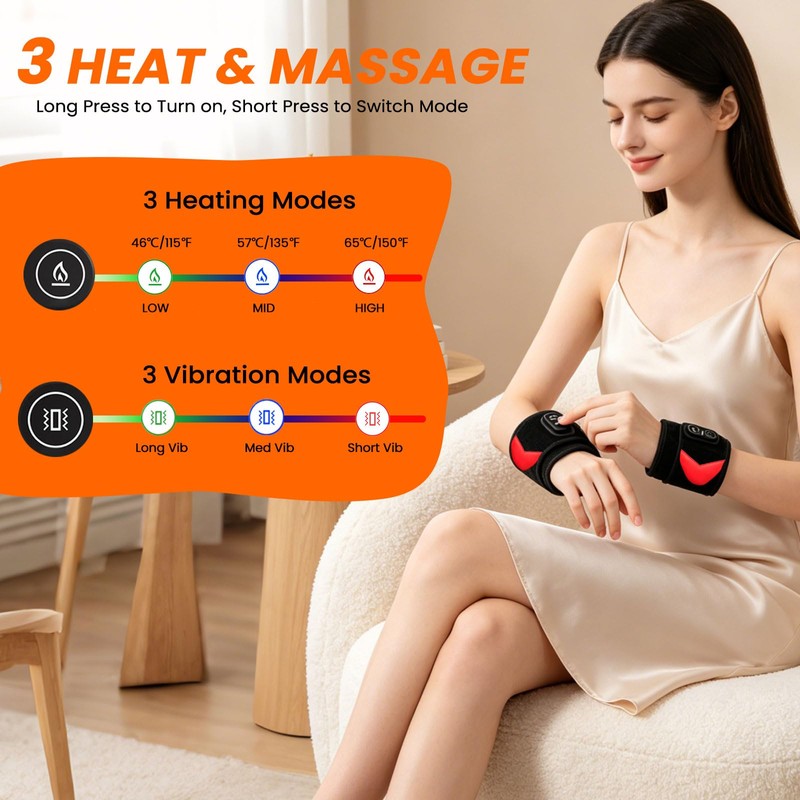 Red & Infrared Light Therapy Wrap for Wrist Relieve Carpal
