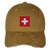 JPAK Swiss Flag Vintage Dad Hat Frayed Embroidered Cap Soccer
