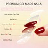 SXVME Uñas postizas cortas de gel suave, 32 piezas, 16