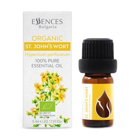 Essences Bulgaria Organic St. John's Wort Essential Oil 1/6 Fl Oz | 5ml | Hypericum perforatum | 100% Pure and Natural | Undiluted | Therapeutic Grade | Family Owned Farm | Steam-Distilled | Non-GMO