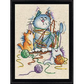 Design Works Crafts All Strung Out Counted Cross Stitch Kit, 5 by 7"
