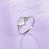 Silver Heart Cremation Urn Ring for Women S925 Sterling Memorial
