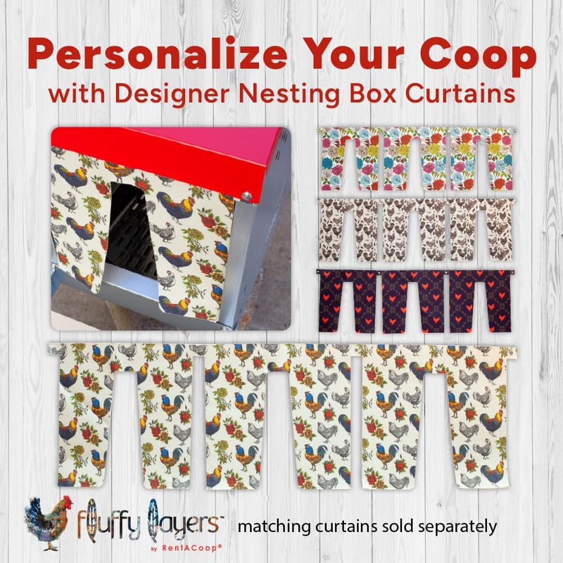 RentACoop Roll-Out Reversible Nesting Box Suite (3 Compartment) for Chickens,