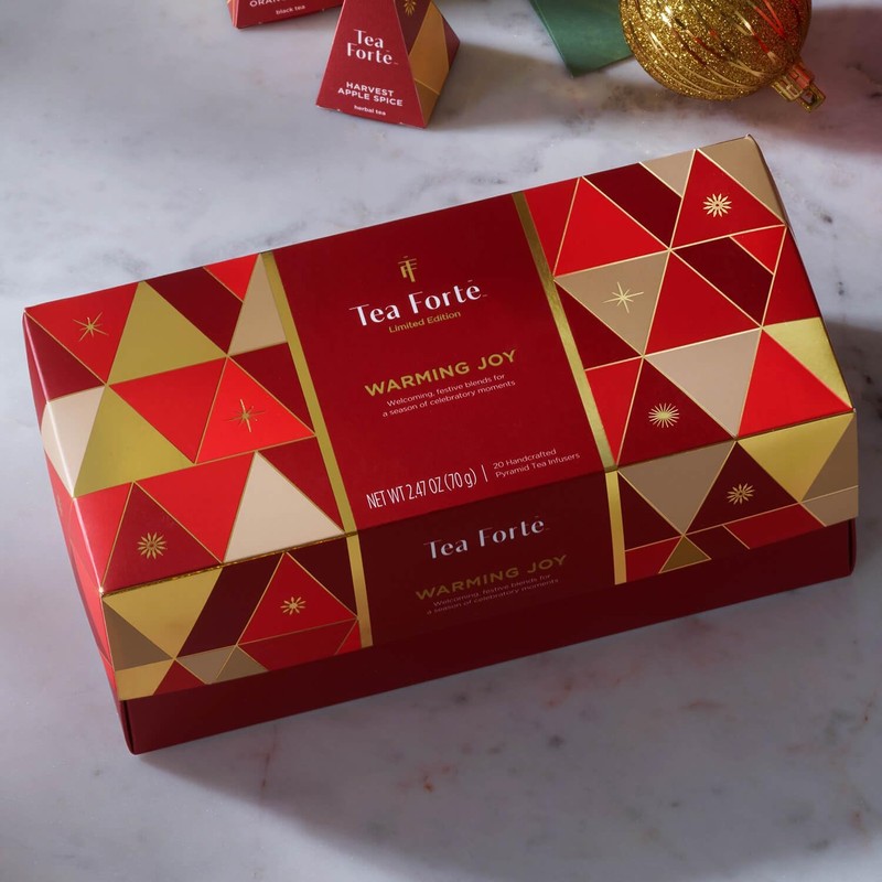 Tea Forte, Geschenkbox Teetruhe Geschenkset 20 verschiedene Sorten Handmade Pyramide