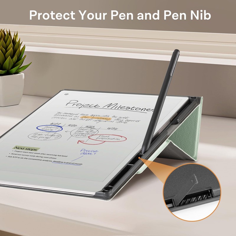 CoBak Remarkable Paper Pro Case - With Pen Holder, Nib