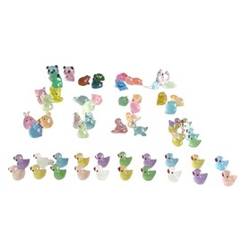 60PCS Luminous Mini Resin Animals Glow in The Dark