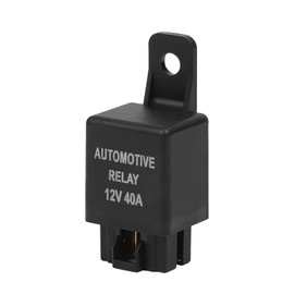 Ferianl 12V 40A Relay, Auto Replacement Parts 4 Pin Relay，Universal Car Vehicle Motor Fuse Motor Switch Power for Fog Driving Light Wire Wiring Harness YL-388-S (Black)