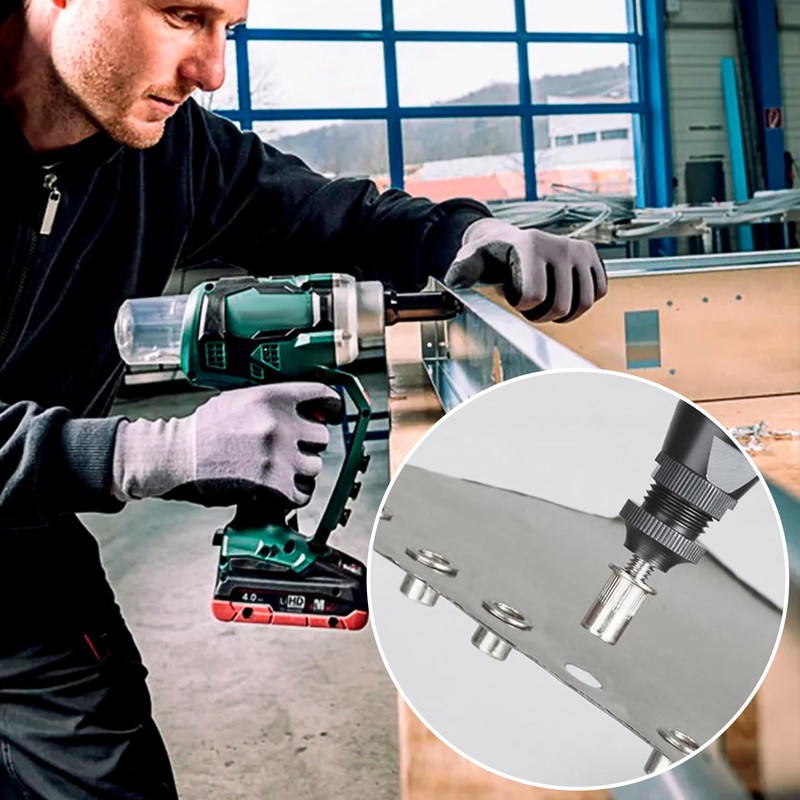 Lekgavd 100pcs 1/4-20 Rivet Nuts, 1/4-20 UNC Aluminum Flange Nuts,