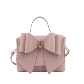 Like Dreams Bow Purse | Women’s Bow Satchel Purse | Vegan Leather Cute Handbag | Top Handle Tote & Crossbody Bag (Mauve)