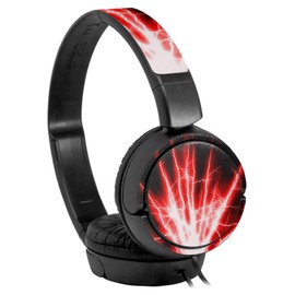 Decal Style Skin Wrap for Sony MDR ZX110 Headphones Lightning Red (Headphones NOT Included)