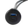 Type C 3.1 to USB 3.0 Flush Mount Cable with