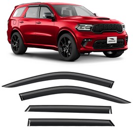 Voron Glass Tape-on Extra Durable Rain Guards for Dodge Durango 2011-2025, Window Deflectors, Vent Window Visors, 4 Pieces - 120235