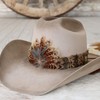 Moab Western Feather Cowboy Hat Band for Men Women Natural