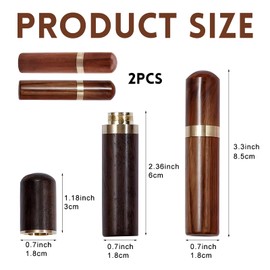 CAILI 2 x Sewing Needle Storage Wooden Needle Case Portable Mini Needles Storage Needle Case Portable Toothpick Holder Wooden Pocket Tooth Pick Dispenser Needle Case Home Power Supply