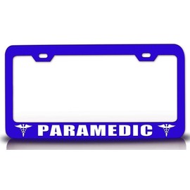 Customola - Paramedic Paramedics Nurse Medical Steel Metal License Plate Frame Bu