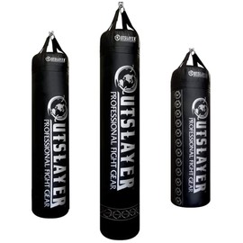 Outslayer Custom Punching Bags - Choose Color & Size (80 lbs, 100 lbs, 6ft Muay Thai 130 lbs) Filled or Unfilled Made in USA