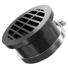 70mm (2.75 Inch) Black Round Car Heater Ducting Warm Air Vent Outlet 360 Degrees with Hose Clip