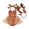 Newborn Christmas Outfit Baby Girl Baby Deer Costume Tutu Romper