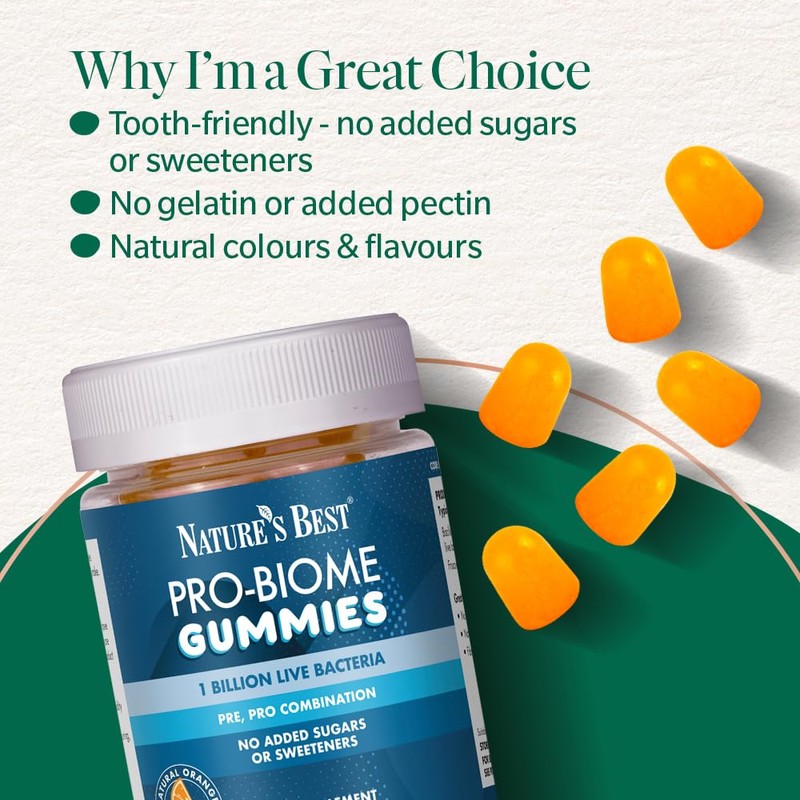 Nature’s Best ProBiome Gummies - One Billion Live Bacteria -
