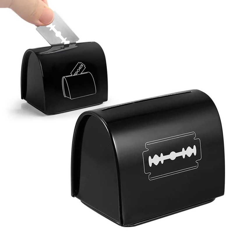 Shaver Disposal Case Safe Sharps Storage Bank Salon Razor Slice