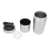 Protein Shaker Bottle with Scale Portable Stainless Steel Double Section