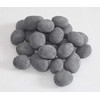HMB 24 Pcs Grey Stone-Like Ceramic Pebble for Gas Fireplace
