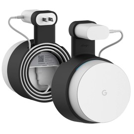 elago Wall Mount Compatible with Google WiFi - Easy to Install/Move, No Screws Needed, Cable Management, Space Saving (Black)