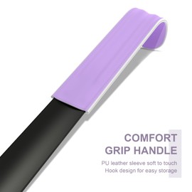 Gukeniu 16.5 Inch Long Handle Shoe Horn for Seniors Men Women Kids, Metal Shoe Horns for Boots, Purple