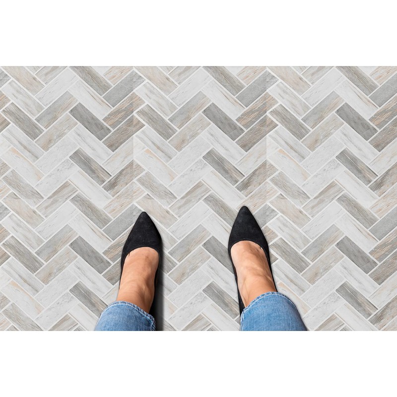 Retro Self Adhesive 12-Inch Vinyl Floor Tiles, 20 Tiles -