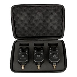 (3 Stück pro Set) Ton und Licht LED Angeln Fischerei Bissanzeiger Beissalarm Fishing Alarm Set Elektronisch Digital (Jeder Bissanzeiger gibt 1 Ausgang Lautsprecher + 2 LED Anzeige verriegelnd im Innen) [3 Modi von Empfindlichkeit, 4 Modi von Tone und 5 M