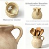 Ceramic Utensil Holder & Crock Farmhouse Rustic Light Clay with