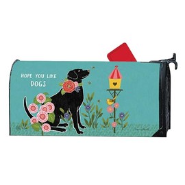 Studio M The Original Magnetic Mailbox Cover, MailWrap Fits Standard Size 6.5 x 19 Inch Mailbox, Weather Resistant Vinyl, Secret Garden Dog