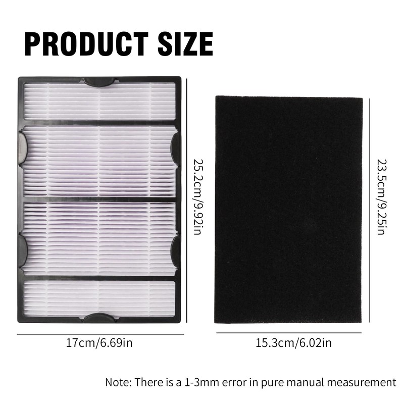 Hopypeyfiy 3 Pack HAPF600 Replacement Filter B and 3PCS pre