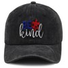 Wsysthute Be Kind Baseball Cap for Women Men, Adjustable Cotton