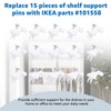 15 Pack White Shelf Support Pins - Replacement for IKEA