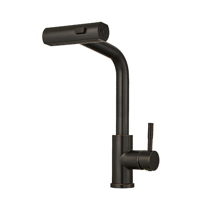 Modern Single Handle 360° Swivel Stainless Steel Waterfall Kitchen Faucet