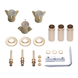 SENTO Bathtub and Shower 3 Handle Tub Trim Set For Sayco Faucets Bathtub Shower, 9B-3H, 9B-3C, 9B-5D, Easy Installation, Heavy Duty Metal, Satin Brass