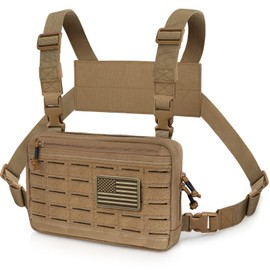 WYNEX Tactical Chest Rig Bag of Laser Cut Design, Molle Chest Pouch Utility Recon Kit Bag Tactical Chest Pack Bags