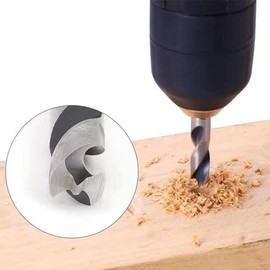 6 Piece Stubby Drill Set, Hexagonal Drill Bit Set, HSS Wood Twist Drill Set, 1/4 Inch Hex Shank, Short Drill Bit Wood Twist Drill Bit for Wood and Soft Metals