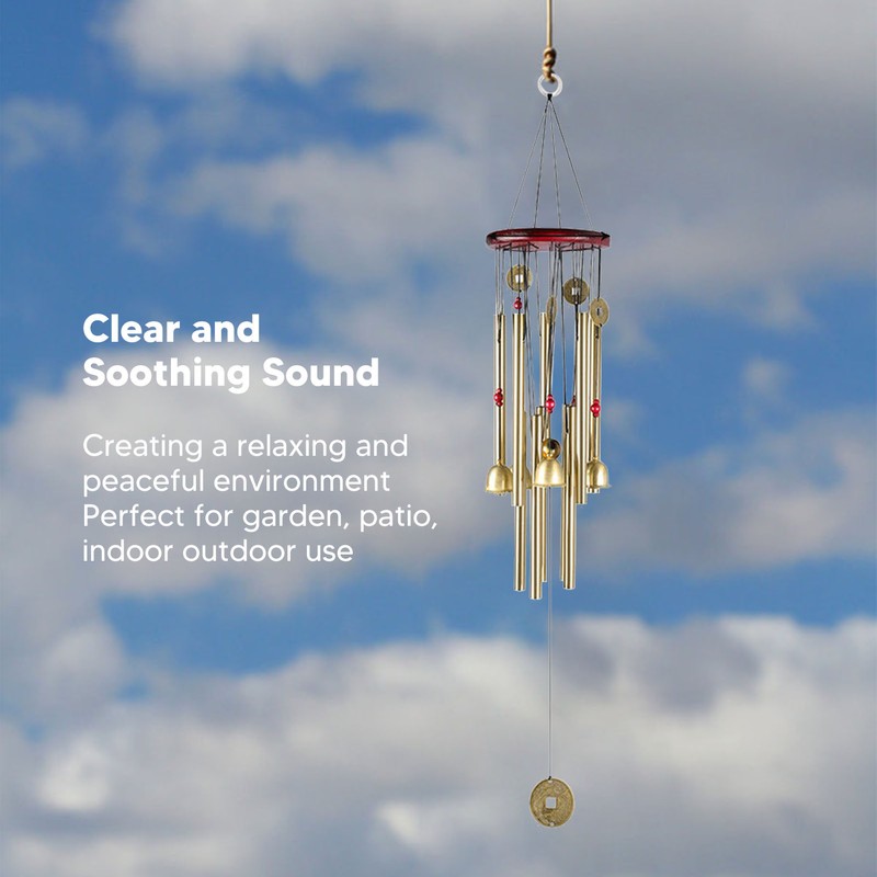 2PCS Memorial Wind Chimes with 10 Tubes Crisp Sound Creative