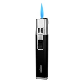 New Sleek Pen Single Flame Torch by Jetline (Black)