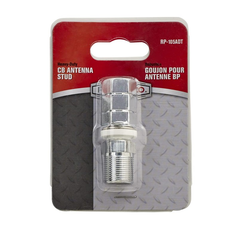 RoadPro RP-105ADT Heavy Duty Chrome Plated Antenna Stud with SO-239