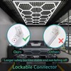 DOSILIO Hexagon Garage Lights, 14 Hex Grid Honeycomb LED Shop