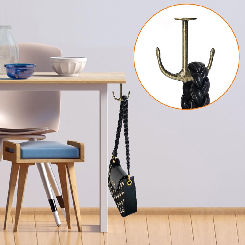 BAMI-LEE House Anchor Shape Zinc Alloy Double Prong Ceiling Hooks,