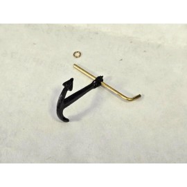 Unbranded Ship Model Fittings Parts Black Metal 20mm Kedge  Anchor