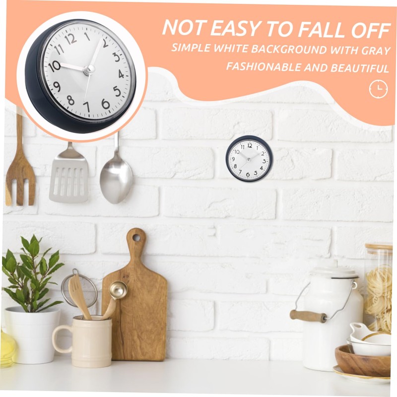 ABOOFAN Suction Cup Shower Clock Wall Clock for Bathroom Kitchen