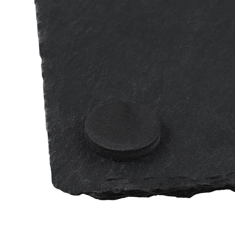 MOUYAT 30 Pack 4x4 Inch Black Slate Plates, Square Slate