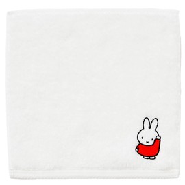 Nishikawa TT44850633 Miffy Mini Towel, 9.8 x 9.8 inches (25 x 25 cm), Washable, 100% Cotton, Hand Towel, Made in Japan, Made in Imabari, White, Made in Japan