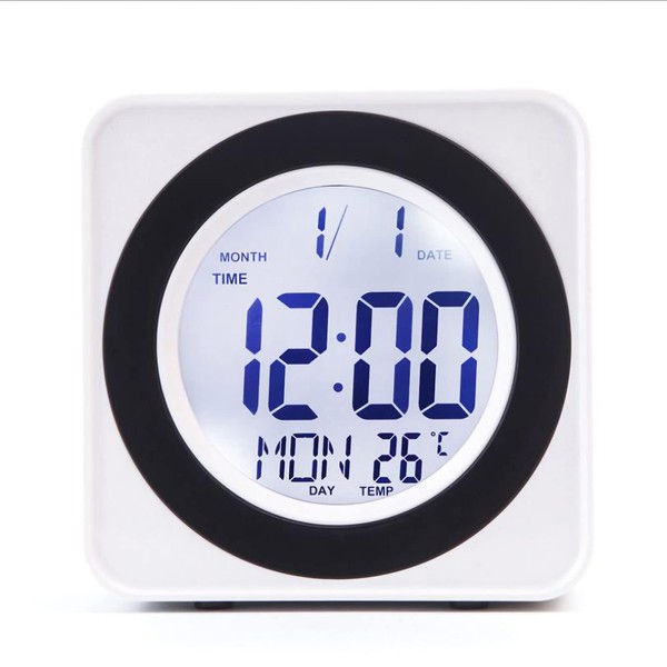 CHEOTIMESmall Digital Alarm Clock for Bederoom, Big Numbers LCD Display,