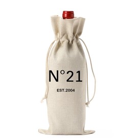 21st Birthday Gifts for Her, N°21 EST.2004 Keepsake Wine Bag, 21st Wine Bag, 21 Year Old Birthday Decorations for Women Men, 21 Party Birthday for Her Him Twenty-one